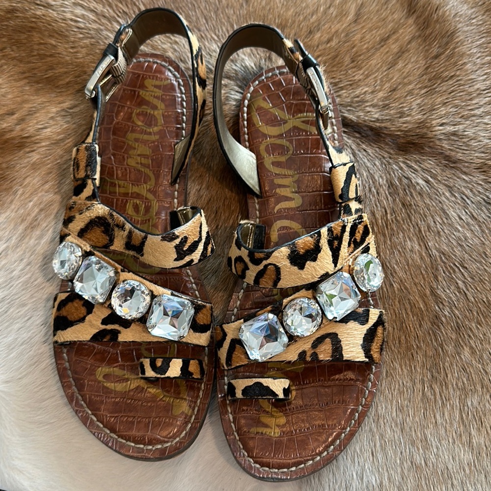 Sam Elelmam Dailey hair on hide sandal
